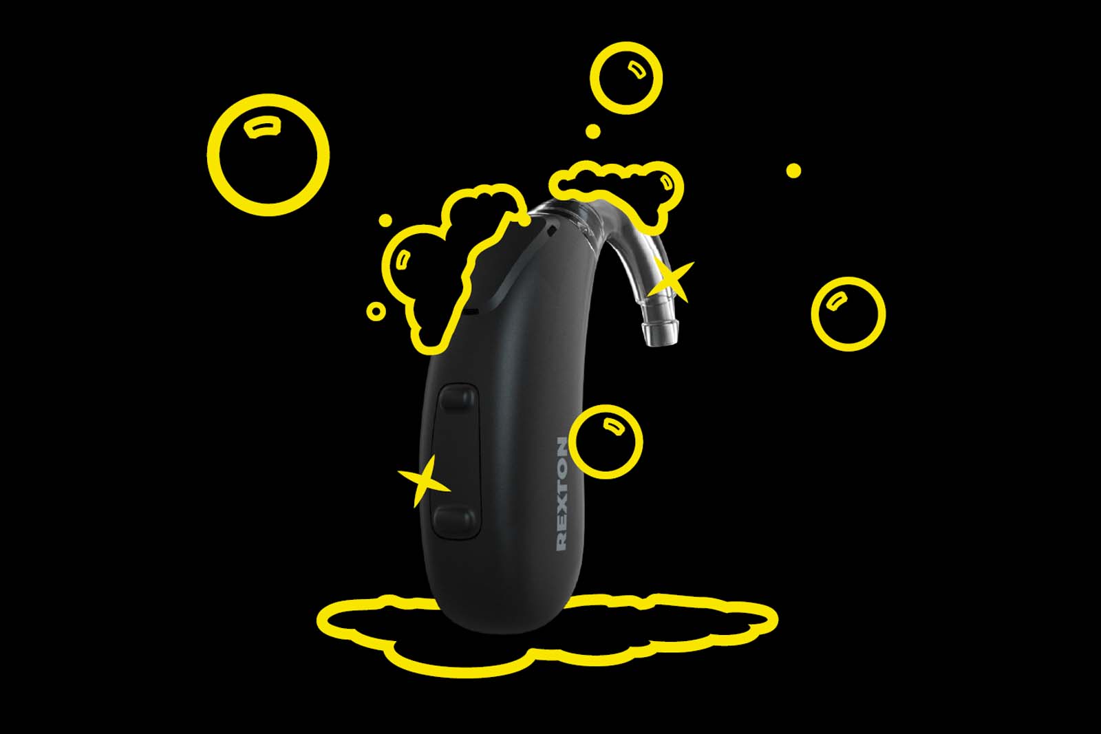 Rexton BiCore Rugged hearing aid is shampoo proof
