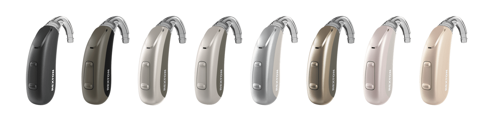 Color range for Rexotn Bicore Rugged hearing aids