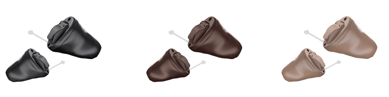 exon Reach Custom IIC hearing aids in all colors